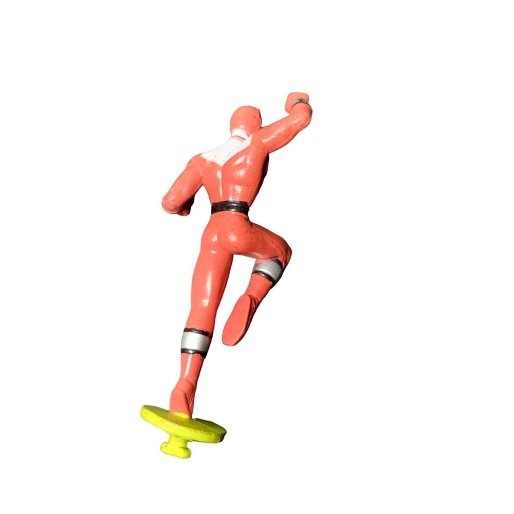 Red Power Ranger Figure with Green Base Toy - Picture 2 of 7